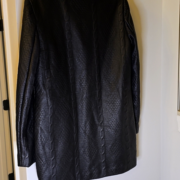 Leather Like Sweater Jacket - Picture 3 of 9